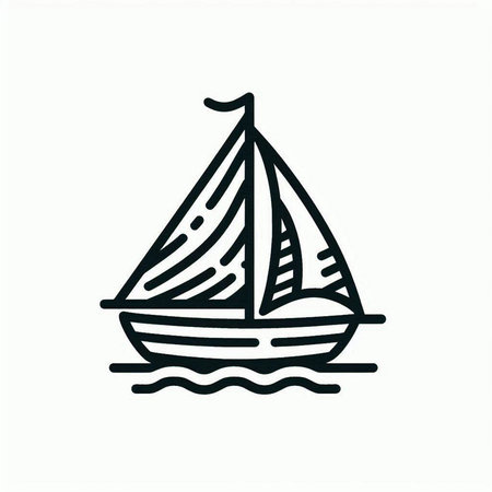 Sailboat icon. Simple illustration of sailboat vector icon for web