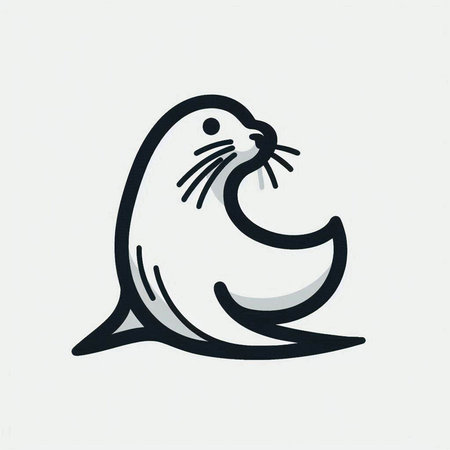 seal logo, vector illustration, eps10, editable strokeの写真素材