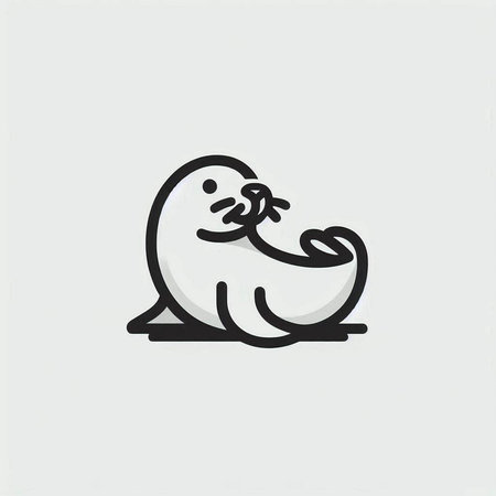 seal logo icon vector design template. seal logo icon vector illustrationの写真素材