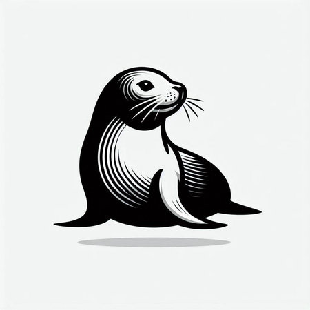 seal on white background, vector illustration, eps 10.の写真素材