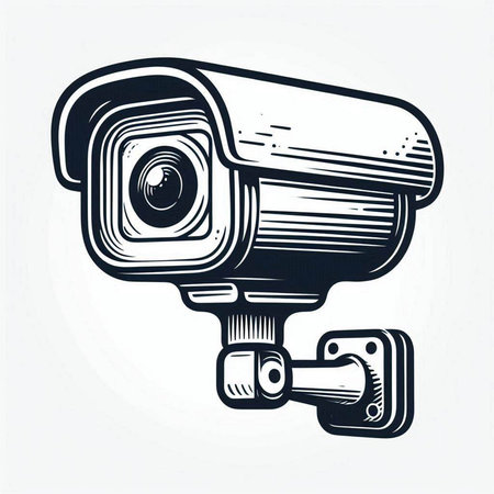 CCTV security camera on white background, vector illustration eps 10