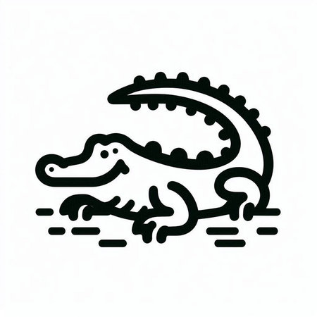 Crocodile logo design. Crocodile vector illustration.の写真素材