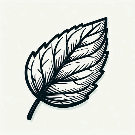 Mint leaf hand drawn vector illustration. Detailed botanical sketch.