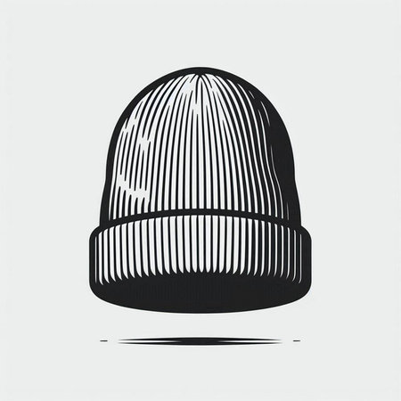 Winter hat. Vector illustration. Isolated on a white background.