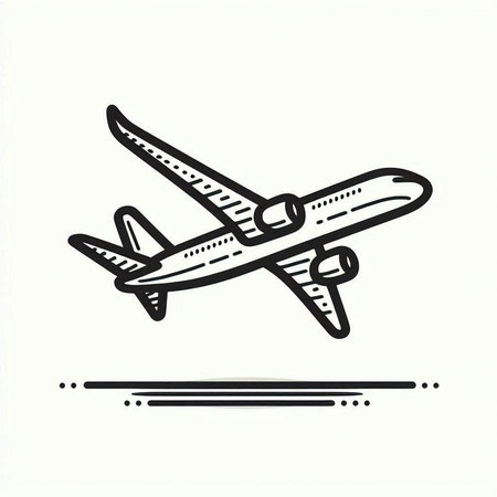Airplane icon. Vector illustration. Isolated on white background.