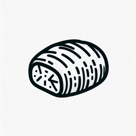Sausage icon. Hand drawn illustration of sausage icon for web designの写真素材