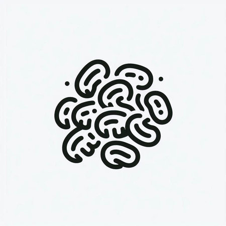 Coffee bean icon. Hand drawn coffee bean vector illustration.