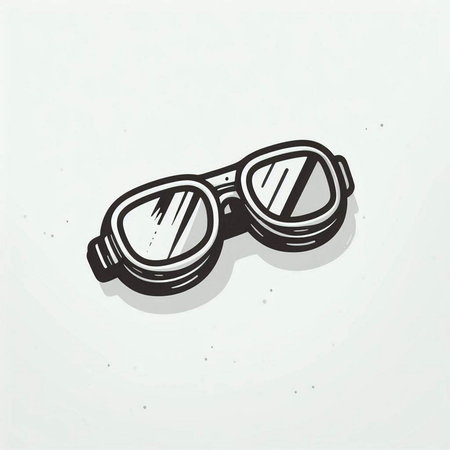 Sunglasses doodle,hand drawn,clean vector.