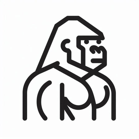 Vector image of a man in the form of a hamsa