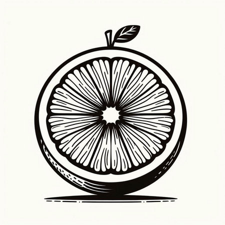 Sliced lemon on a white background. Vector illustration of fruit.の写真素材