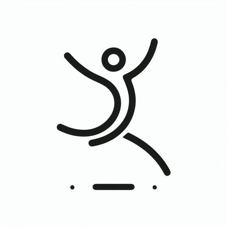 Figure skating icon on white background. Vector illustration for your design.の写真素材