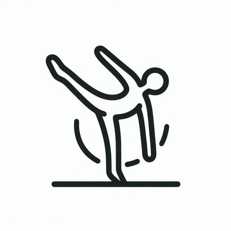 Man practicing yoga line icon. Vector illustration on a white background.