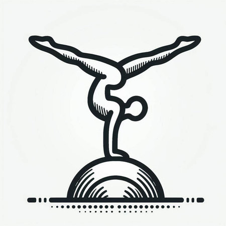 Vector hand drawn illustration of a swimming pool. Swimming pool icon.