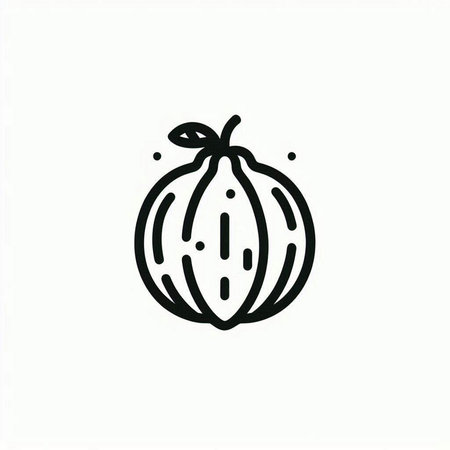 Pumpkin icon isolated on white background. Hand drawn vector illustration.の写真素材