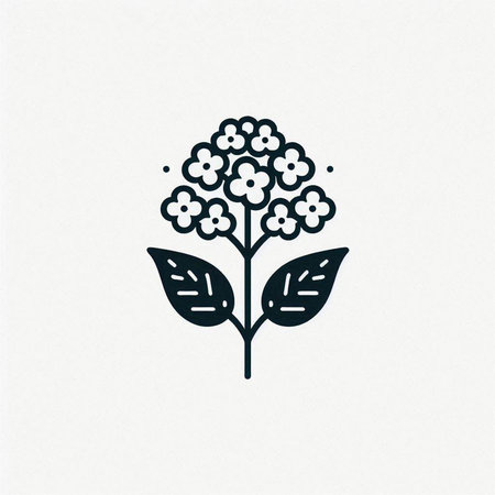 Flower icon on a white background. Vector illustration, flat design.