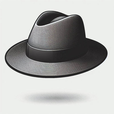 Vector illustration of a hat. Isolated on the white background.