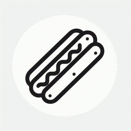 Hot dog icon. Fast food symbol. Vector illustration. Eps 10の写真素材