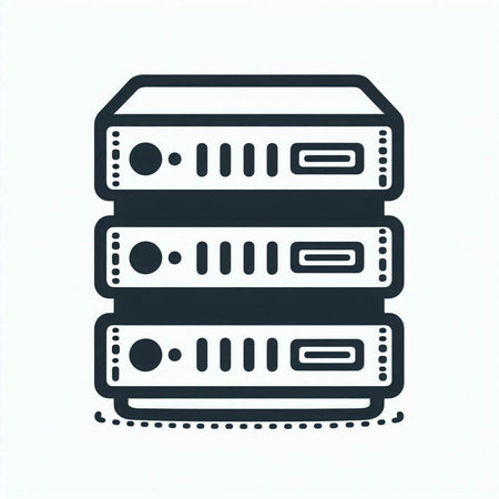 Database icon. Server, hosting, mainframe, web Hosting symbol