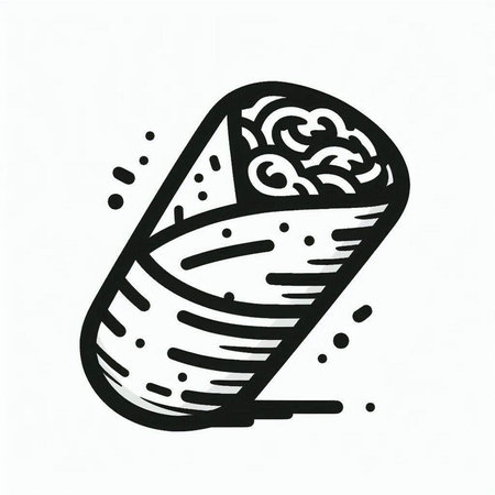 Tortilla hand drawn vector illustration in doodle style.の写真素材