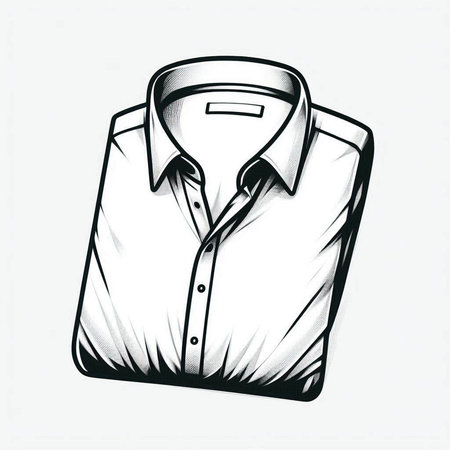 Men's shirt on a white background. Vector illustration of a shirt.の写真素材