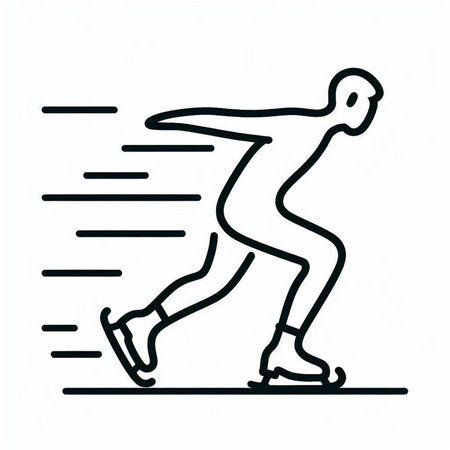 Figure skating icon on white background. Vector illustration, EPS 10.の写真素材