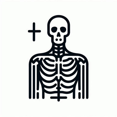 Human skeleton icon. Simple illustration of human skeleton vector icon for web