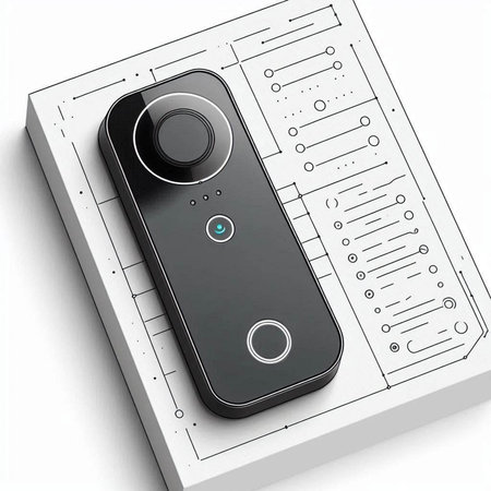 3d illustration of remote control over white background with vignette