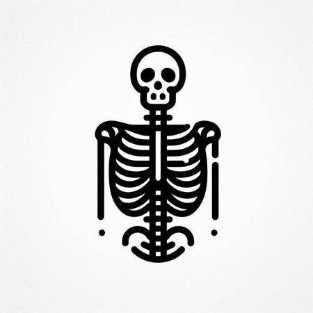 Skeleton icon on white background. Vector illustration. Eps 10.