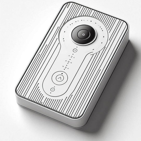Digital Illustration of a Remote Control in white background (3D Rendering)