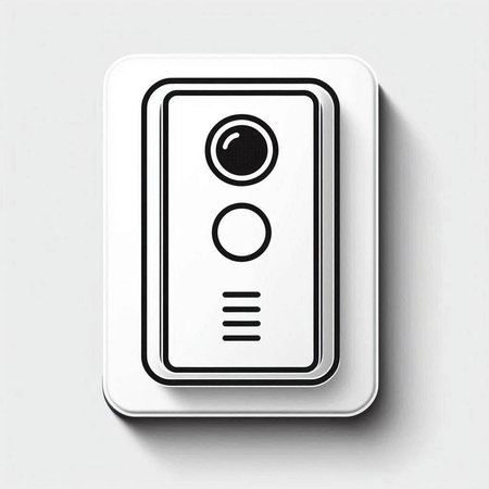 Vector media player icon. Modern stylish web button, white color.