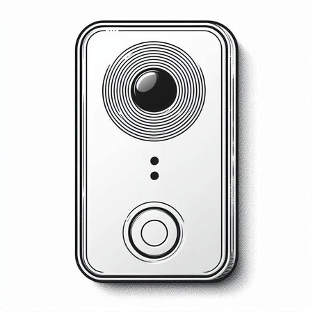 Illustration of a modern speaker on a white background, vector illustration