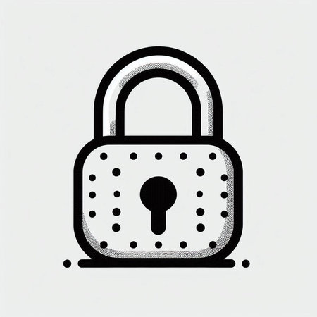 Padlock icon. Padlock icon on white background. Vector illustration.