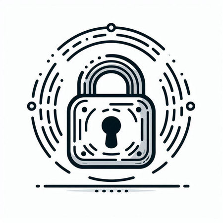 Lock icon, vector illustration. Flat design style. Security concept.