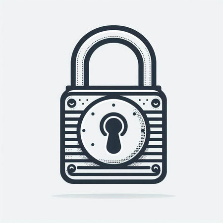 Padlock icon. Security symbol. Flat design style. Vector illustration