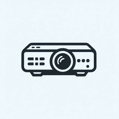 Projector icon, vector illustration. Flat design style eps 10