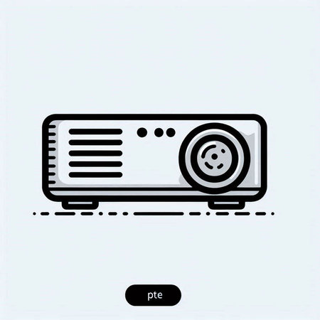 Projector icon, vector illustration. Flat design style, EPS 10