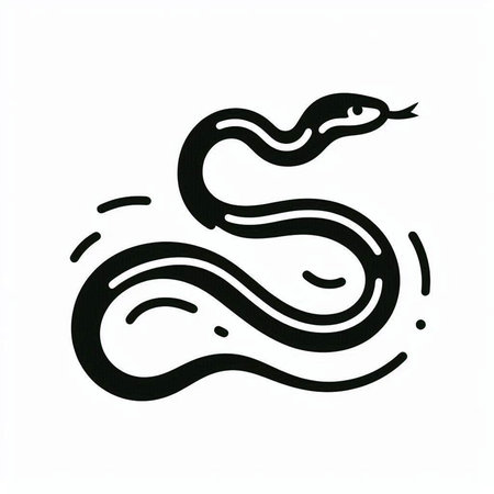 snake icon on white background. Vector illustration. Eps 10.の写真素材