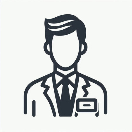 Businessman icon. Vector illustration of a man in a suit.
