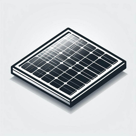 Solar panel isometric 3d icon. Alternative energy source. Vector illustration