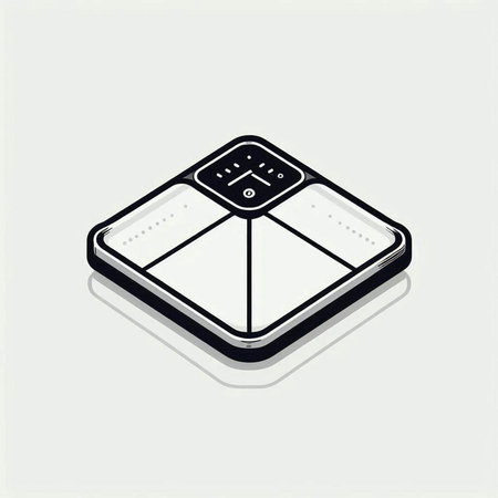 Bathroom scale icon, vector illustration. Flat design style.