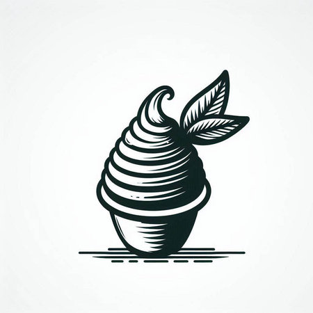 Ice cream vector icon. Ice cream vector icon. Ice cream vector icon.の写真素材