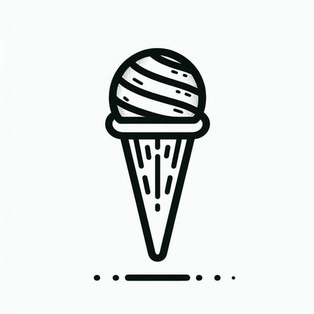 ice cream doodle icon, vector illustration, eps10の写真素材