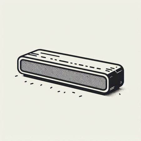 Wireless speaker. Isolated on white background. Vector illustration.