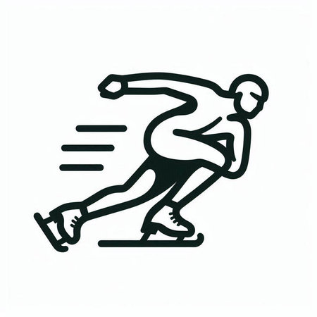 Figure skating icon, figure skating vector illustration, figure skating logo.の写真素材