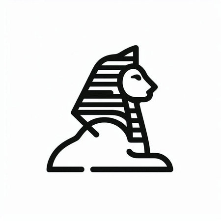 Egyptian pharaoh icon. Ancient egyptian symbol. Vector illustrationの写真素材