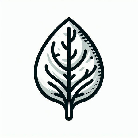 Leaf icon on white background. Vector illustration of leaf icon.
