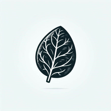 Leaf icon. Vector Illustration. Isolated on white background.