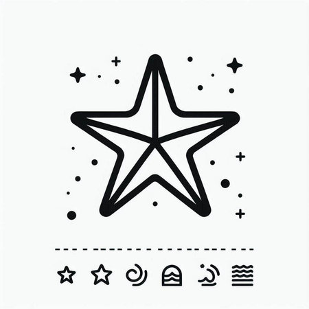 Star line icon. Star sign. Star symbol. Graphic elements for your design