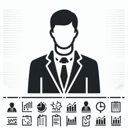 Businessman icon. Vector illustration. Flat design style eps 10の写真素材