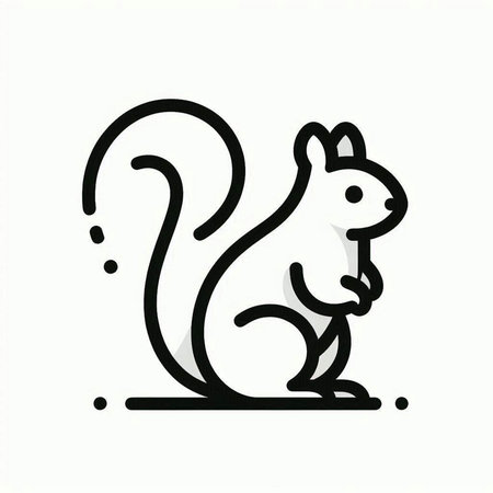 squirrel icon on white background. Squirrel vector icon. Squirrel vector iconの写真素材